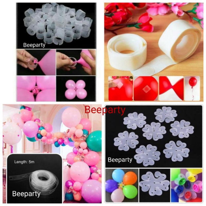 Lem/Stripedbalon/Ring/Alat dekorasi balon/Klip balon/Ring balon/alat rangkai balon