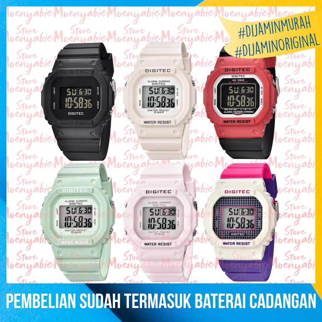 Digitec BDG 7024T Original Dan Anti Air Jam Tangan Digitec Wanita