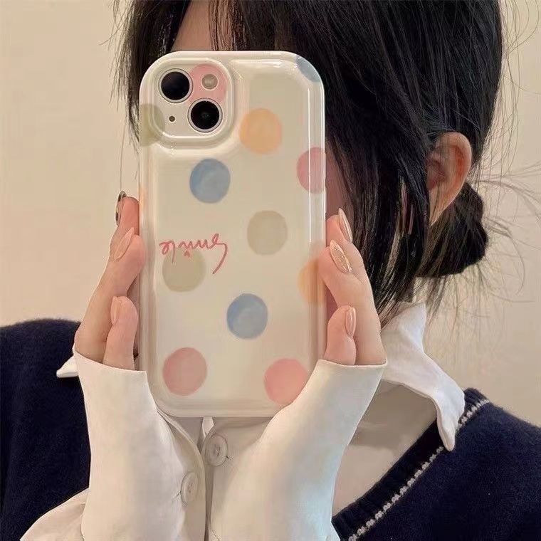 Case Motif Polkadot Untuk iPhone 12 13 11 Pro Max X Xs Max Xr uyhb