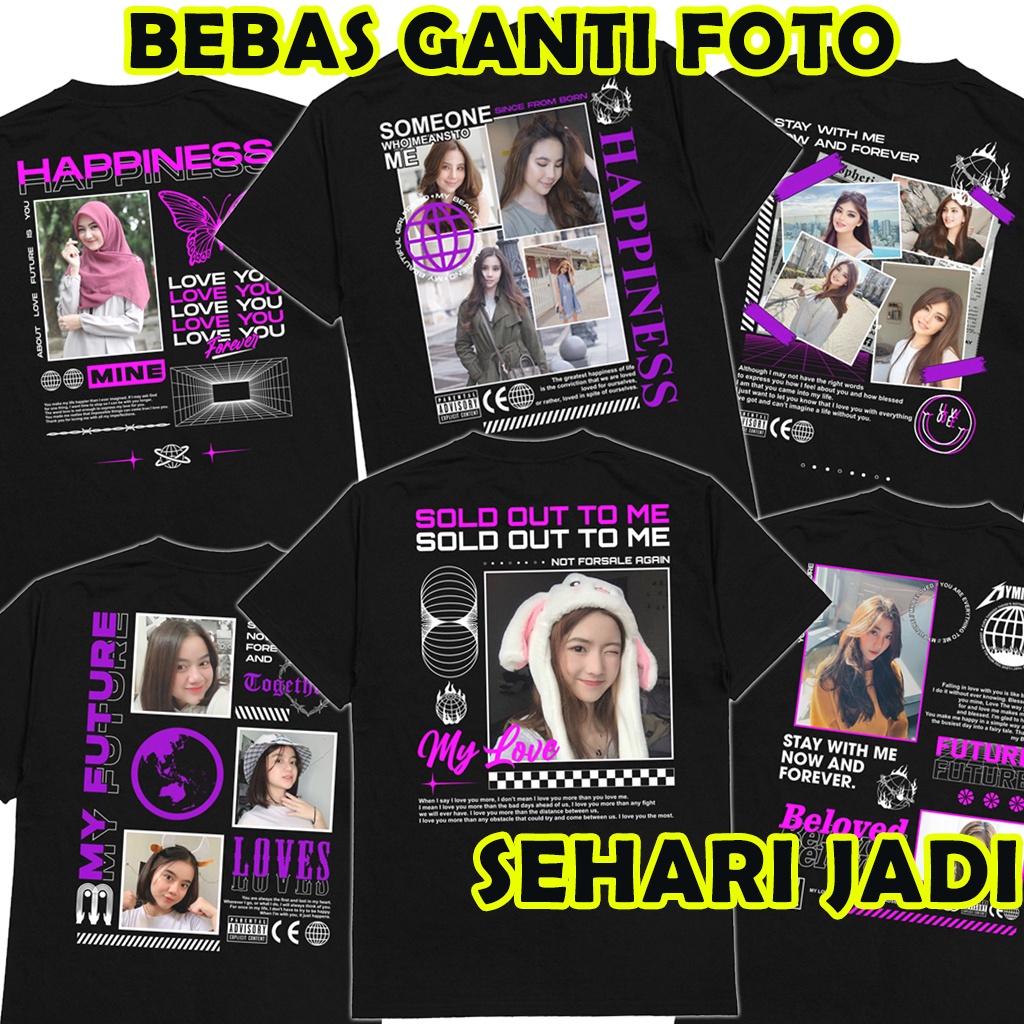 Kaos Custom Foto Aesthetic Murah / Kaos Sablon Satuan / Kaos Sablon Digital Premium / Kaos Custom St