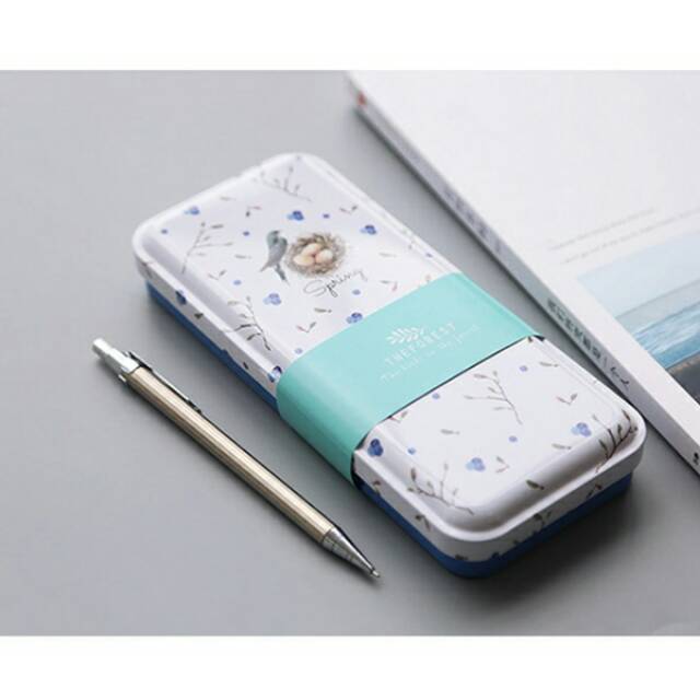 

Spring Bird Tin Pencil Case (Tempat Pensil)