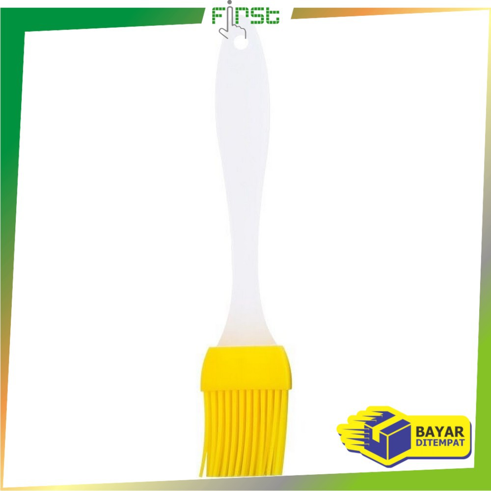 *COD*FH-C148 Kuas Mentega Silikon Kuas Oles Minyak Barbeque Anti Panas Kuas Roti Baking Brush Alat-Kuas KUNING