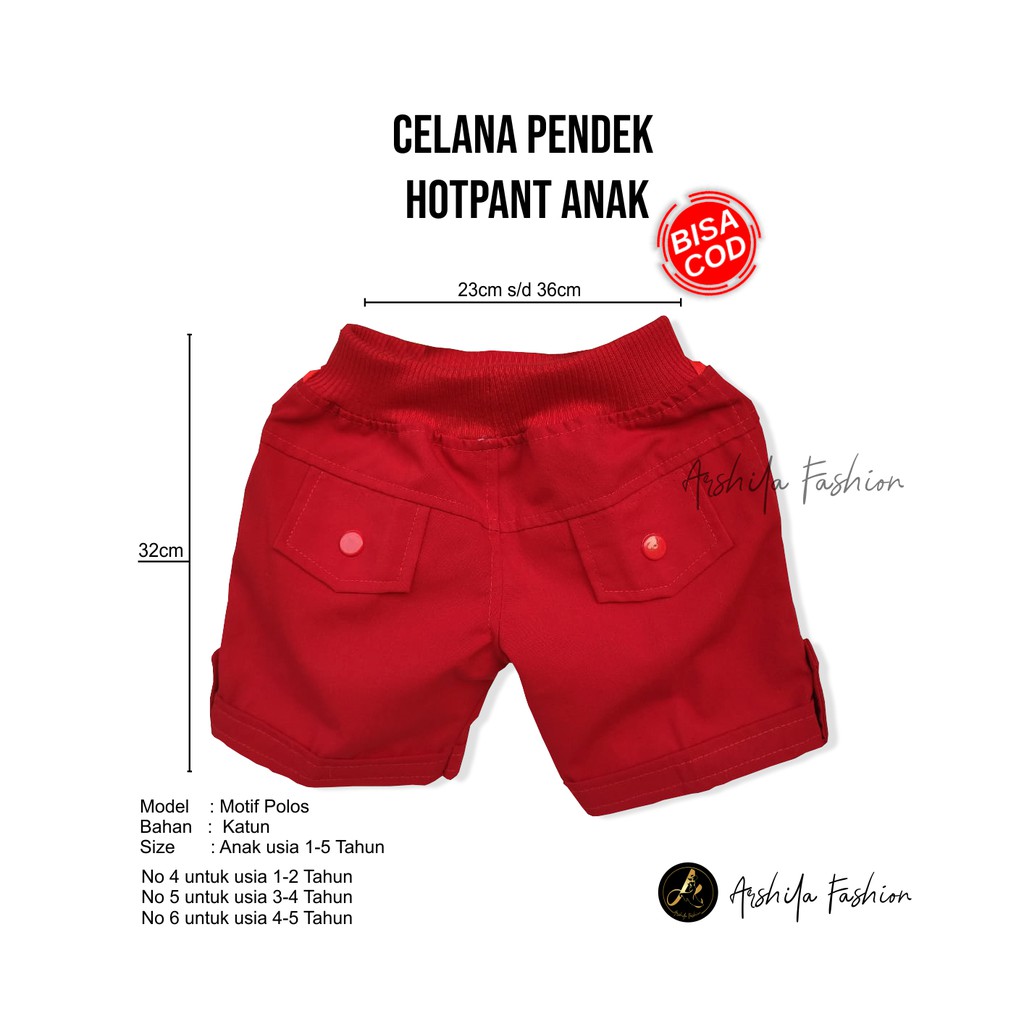 Celana Hotpan Anak 1-5 tahun / Celana Pendek Anak