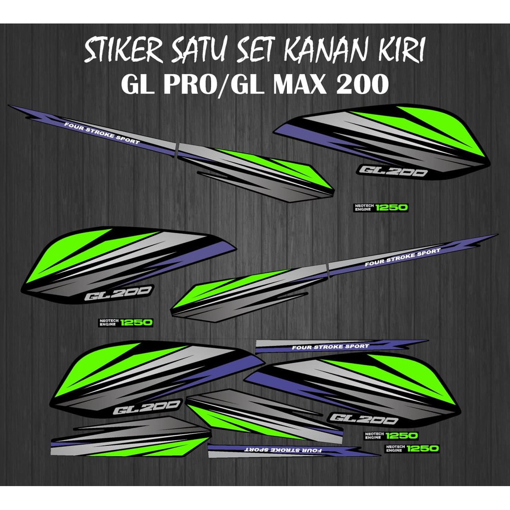 STIKER STRIPING MOTOR GL PRO/GL MAX 200 PART 1