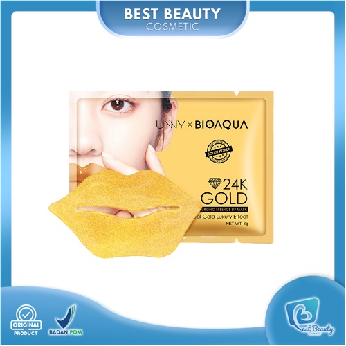 ★ BB ★  BIOAQUA × UNNY 24K Gold Moisturizing Essence Lip Mask 6g - Perawatan Bibir - BIO AQUA