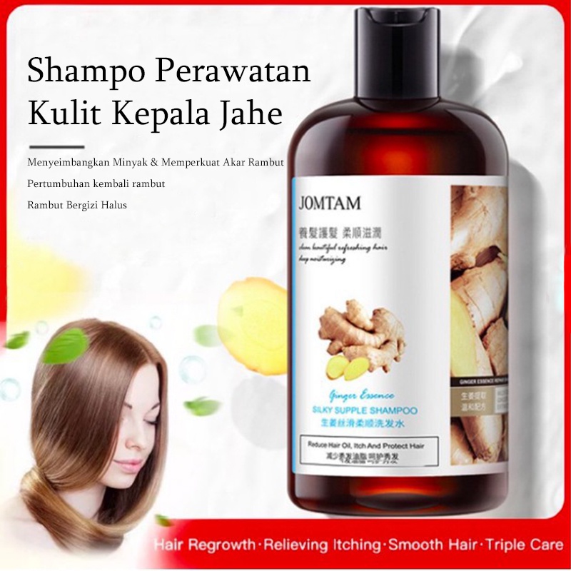 Shampo penumbuh rambut Anti ketombe Sampo anti rambut rontok 400ml Mempercepat pertumbuhan rambut Kontrol minyak yang menyegarkan Anti gatal dan anti ketombe Pelembab ringan Perawatan rambut bergizi