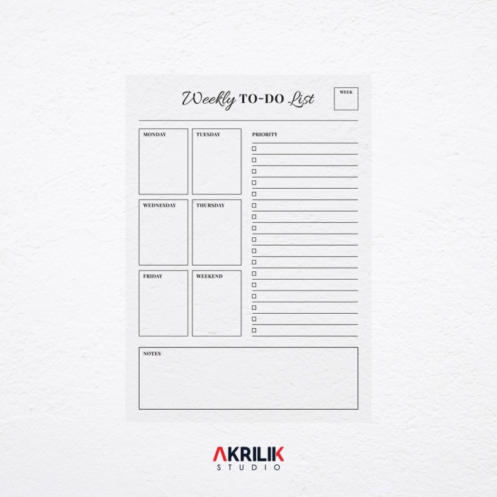 

Produk To Do List Weekly Planner Akrilik Wall Planner Dinding Papan Jadwal Terlaris