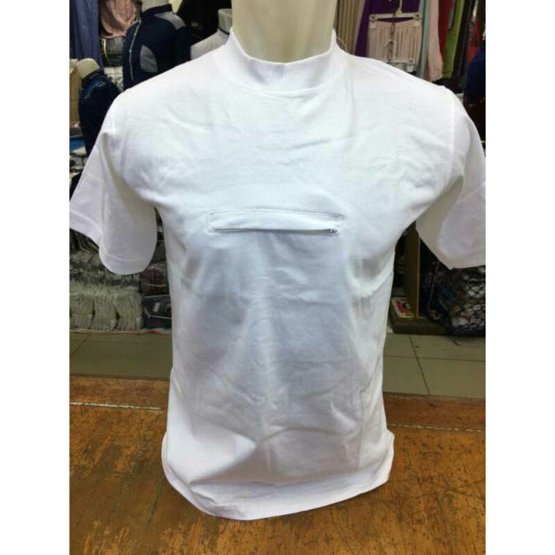 BAJU KAOS OBLONG LENGAN PENDEK kantong Doraemon/perlengkapan haji dan umroh