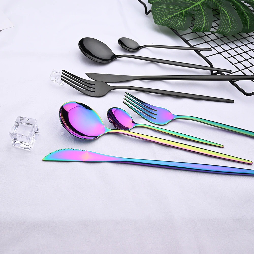 Perlengkapan Makan Mewah Sendok Garpu Pisau Cutlery Set 24 PCS - Hadiah Pindahan / Gift / Lux Cutlery Set