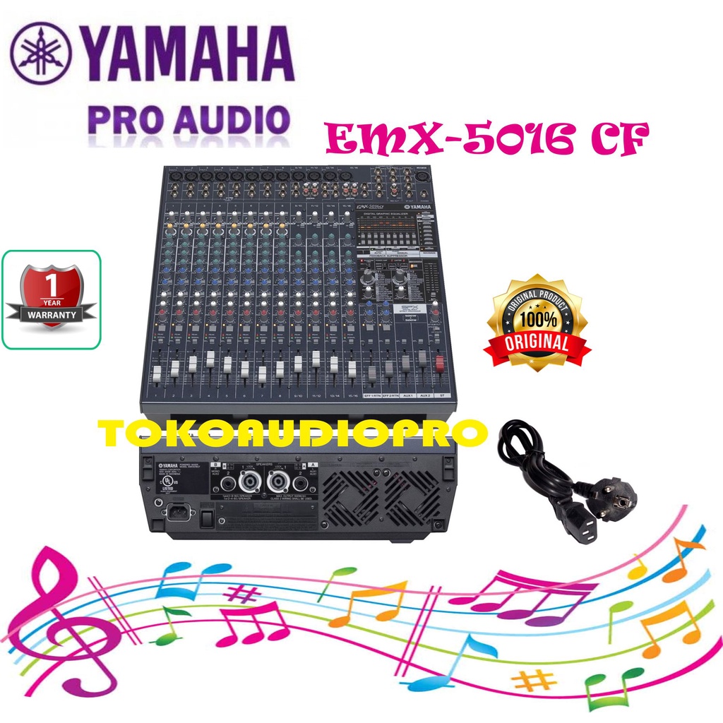 Jual Yamaha EMX5016CF 16channel 1000W Powered Mixer
