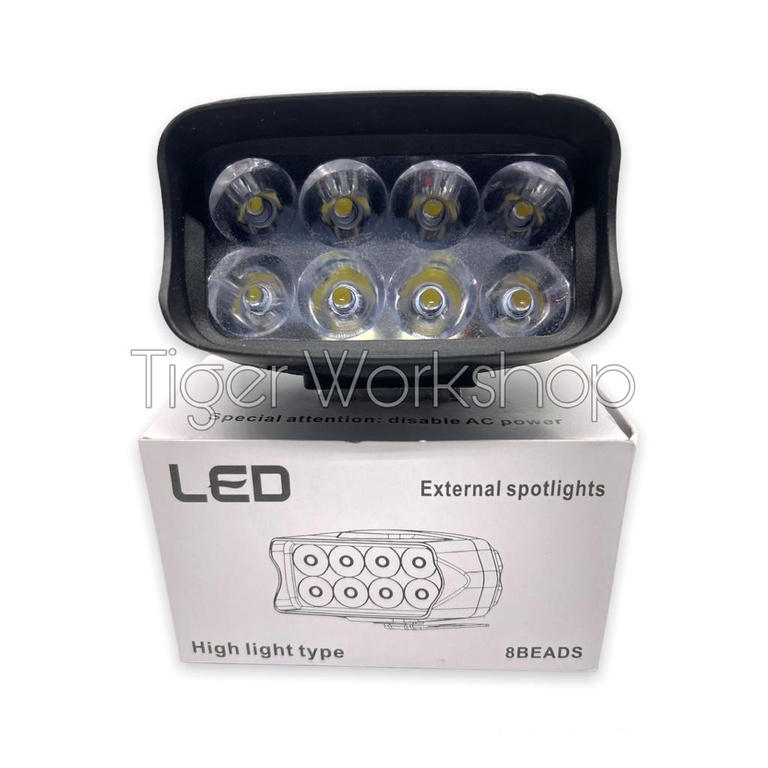 Lampu LED Bar Tembak Sorot CREE Motor Mobil 8 Titik Mata Dua Susun 8 Led 8Watt 8 Watt 8W-3