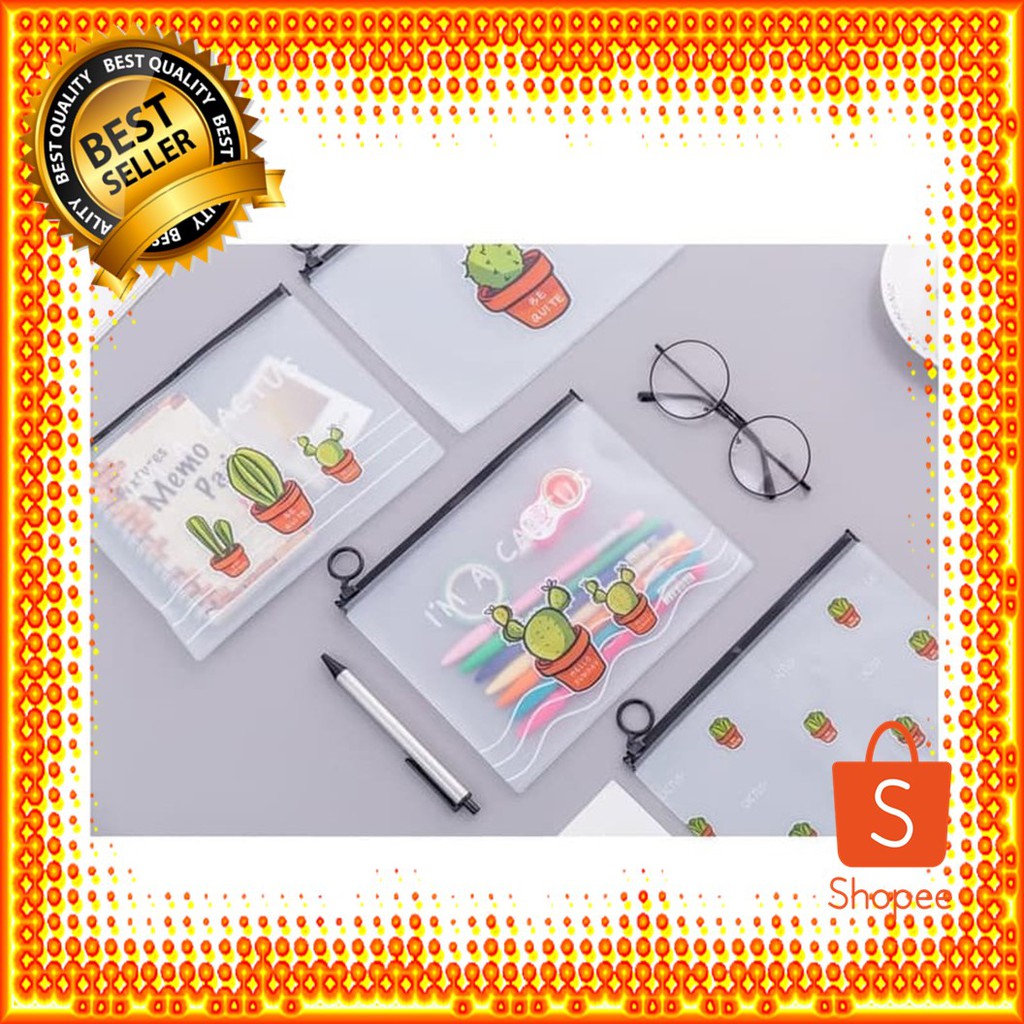 

PF02 Korean Castus PVC Transparant Stationery A5 File Folder