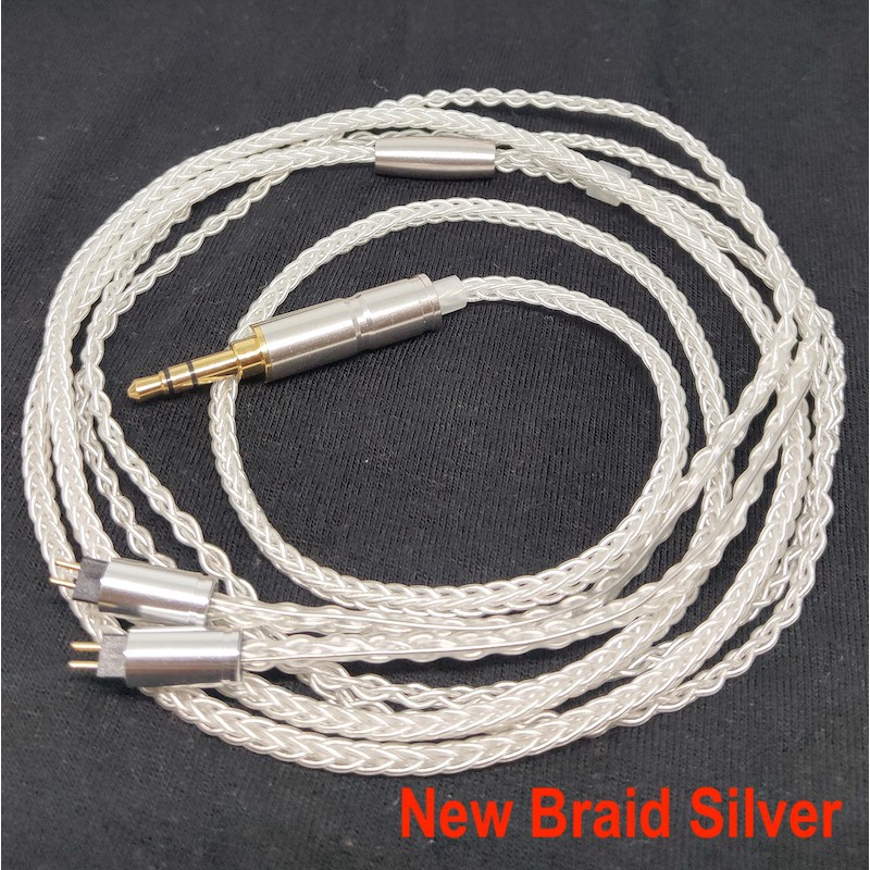 High End 8 Braid 2 Pin 0.75 0.78mm TF10 Westone TFZ KZ Upgrade Cable