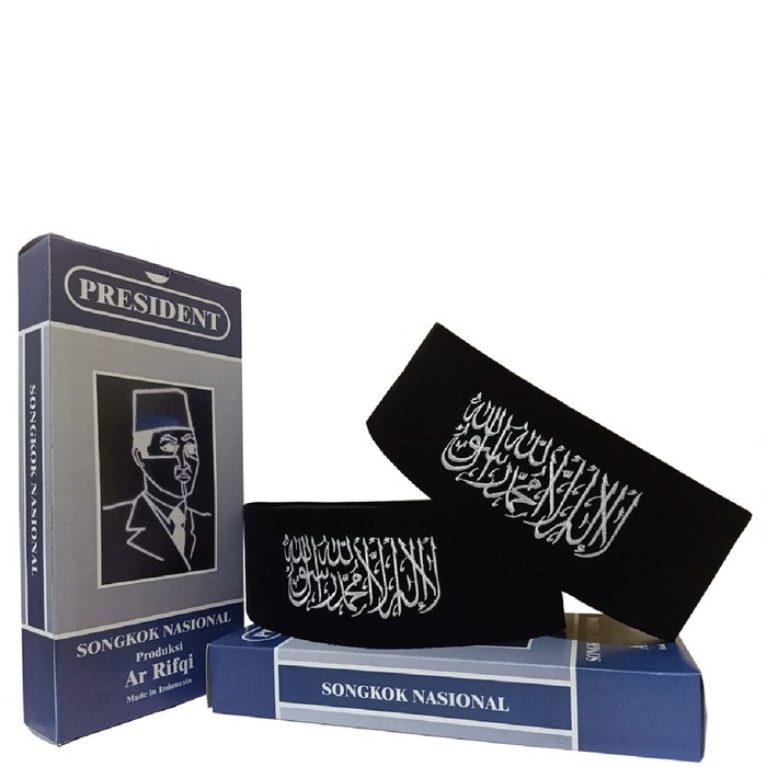 PECI TAUHID SONGKOK NASIONAL BORDIR LOGO TAUHID BLUDRU HALUS & NYAMAN