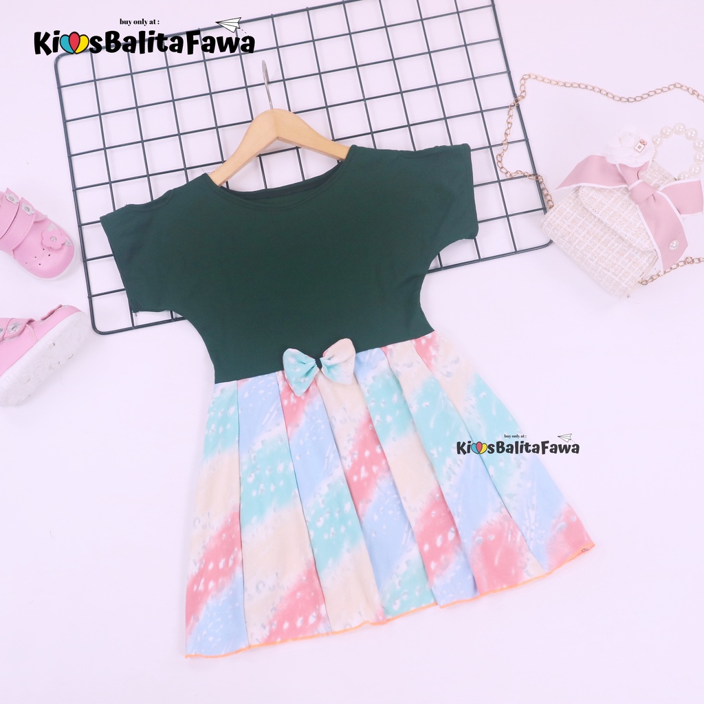 Dress Sabrina Pita 2-3 Tahun / Dres Anak Perempuan Murah Baju Cewek Dres Lengan Balita Pesta Fashion