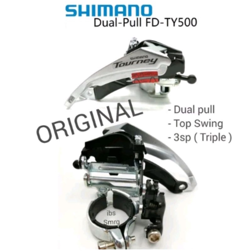 FD Shimano Tourney TY 500 Original . Front Derailleur TY500. Kode 724011001 komponen sepeda bicycle parts