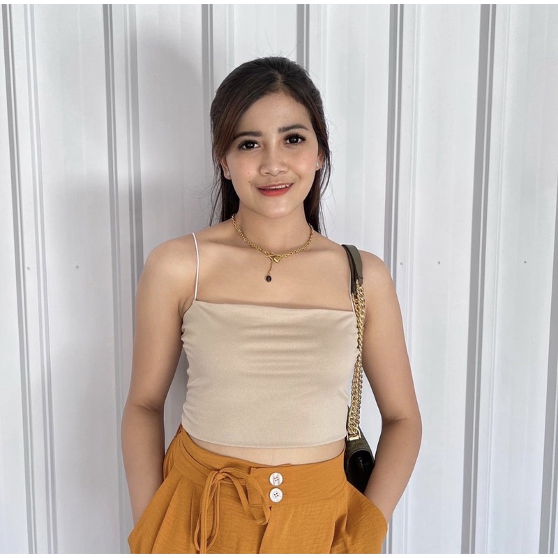 SPAGHETTI TANKTOP / TANKTOP WANITA / CROP TANKTOP