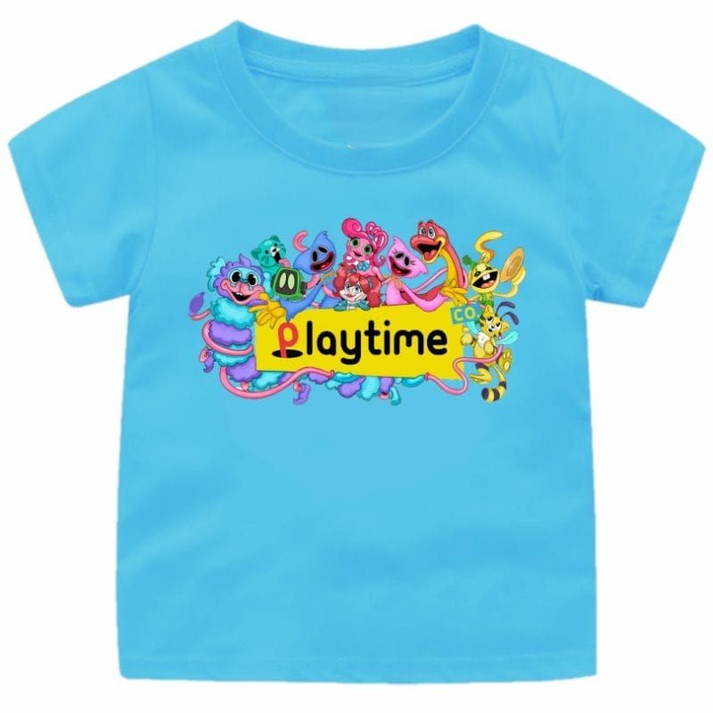 Baju Kaos Atasan Anak Cewek Umur1-12Tahun  PLAY TIME Ukuran S.M.L.XL.2XL.3XL