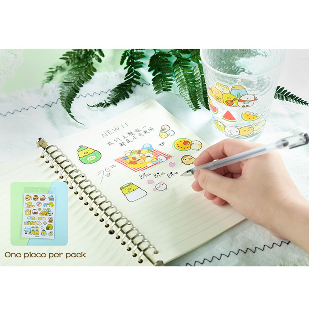 (Tk) Stiker Motif Kartun Lucu Warna-Warni Untuk Dekorasi Diary / Scrapbook / Keyboard / Gelas / Hadiah Anak