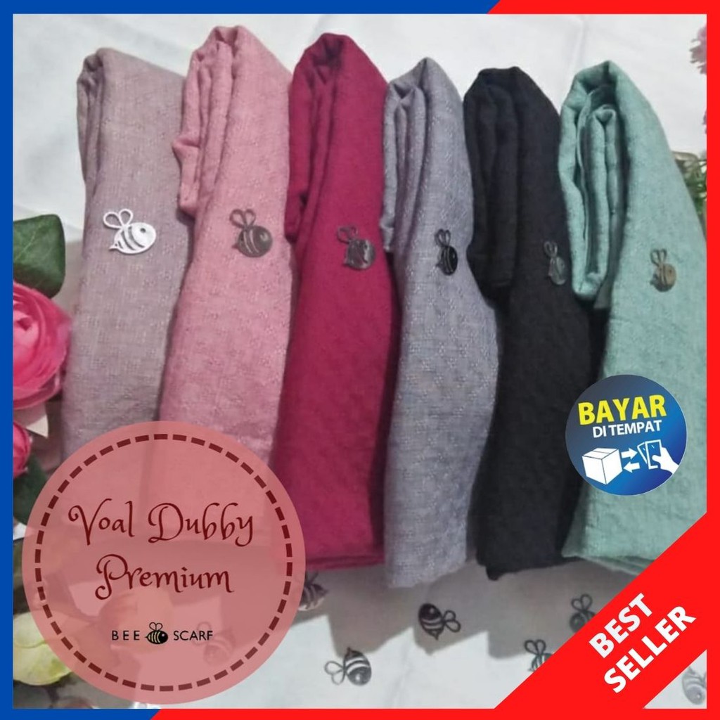 HIJAB SQUARE VOAL DOBBY by Beescarf - Bahan Voal Dobby Premium - Segiempat Voal Dobby - COD