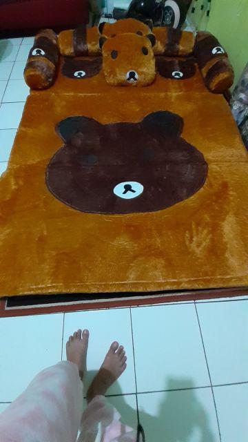 Kasur Lantai/karpet Bulu Rasfur/sofa Bed Isi Busa