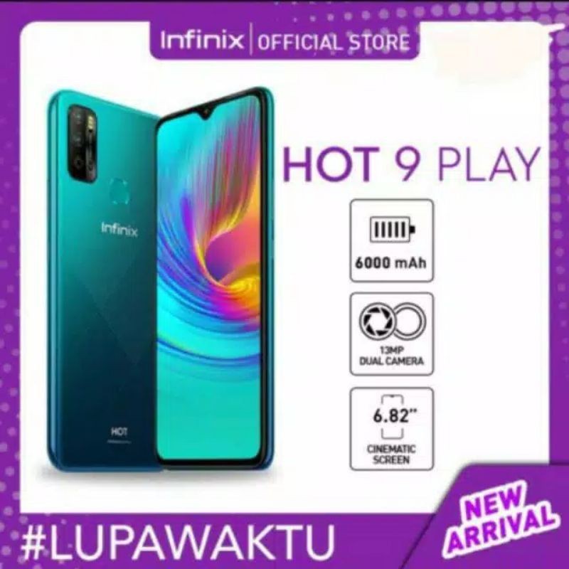 HP INFINIX HOT11PLAY HOT 11 PLAY HOT11 PLAY RAM 4GB 4/64 ROM 64GB GARANSI RESMI ORIGINAL IMEI TERDAFTAR DUAL SIM ASLI  HOT 9 PLAY HOT10PLAY HOT 10PLAY HOT 10 PLAY ORI