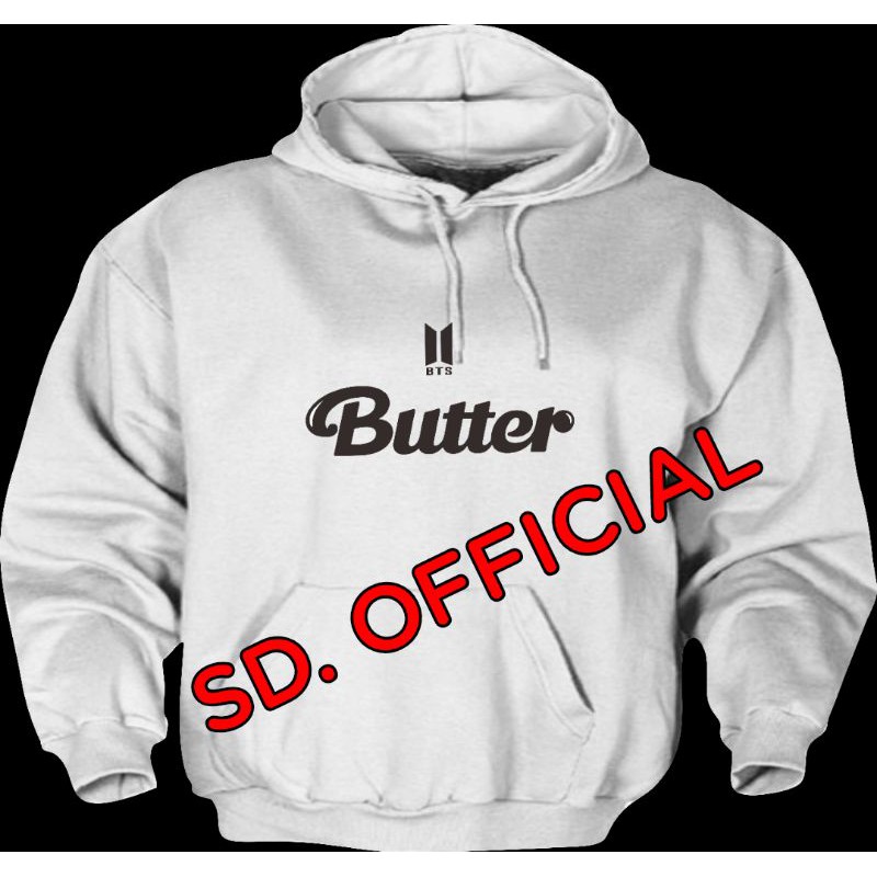 Jaket Hoodie Jumper BTS BUTTER Logo BTS