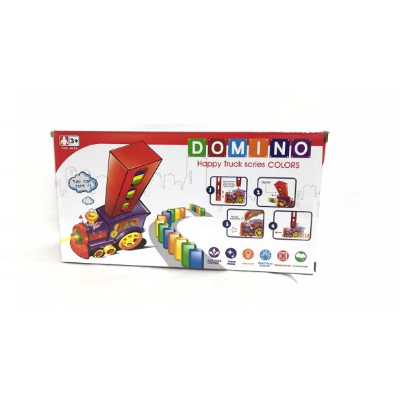 WE Mainan Anak Domino Train 80balok / Kereta Api Penyusun Domino