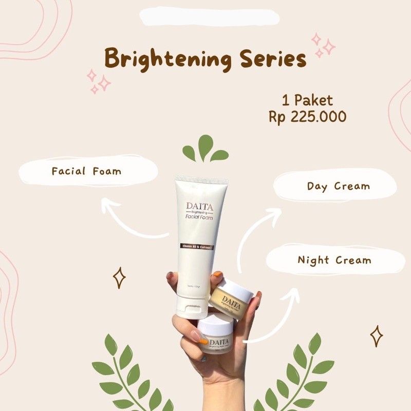 DAITA Cosmetic Brightening Series Serum Facial Foam Day Night Cream