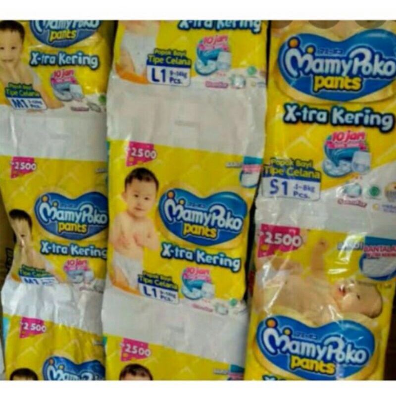 Pampers mamypoko Renceng isi 10 ukuran/size L