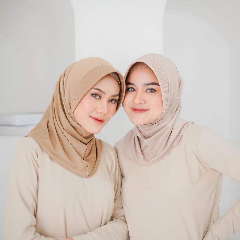 Bergo Jersey/ Bergo sport/ Khimar Sport/ Jilbab sport Size S || Termurah kualitas terbaik