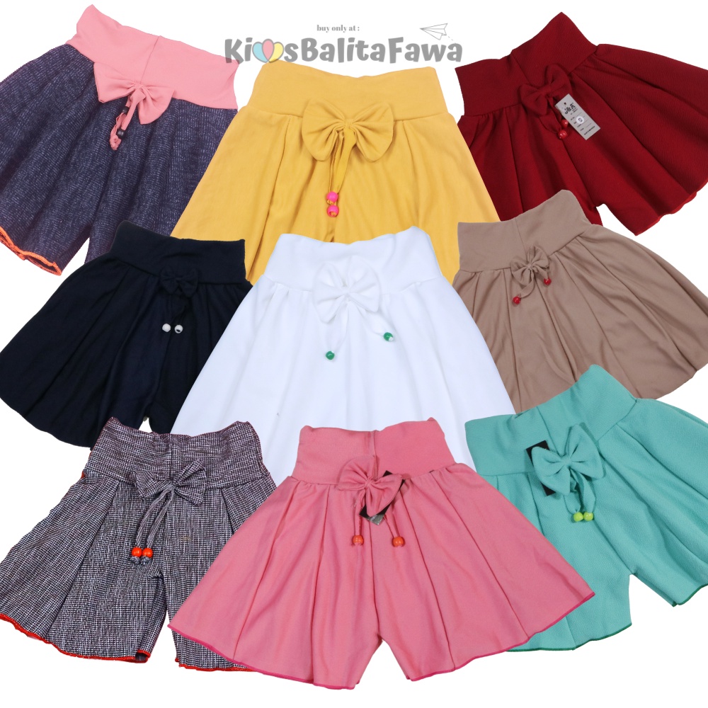 Rok Celana Polos Uk 1-10 Tahun / Bawahan Anak Perempuan Model Rok Celana Cewek Polos Grosir Adem babycinnamon