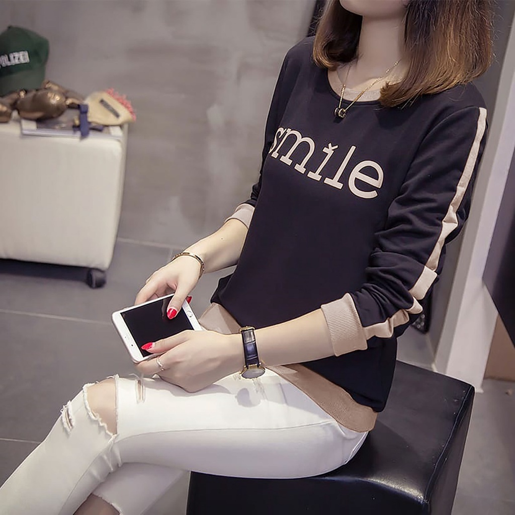 collection_cools baju smile distro cewek trendy terbaru-kaos wanita keren kekinian-baju cewek terlaris