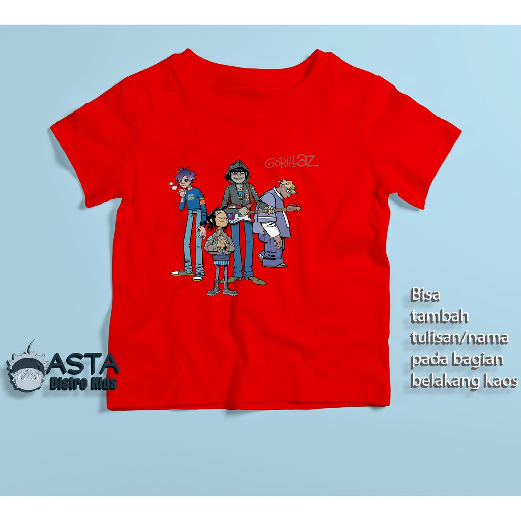 Tshirt Kaos Musik Anak Gorillaz