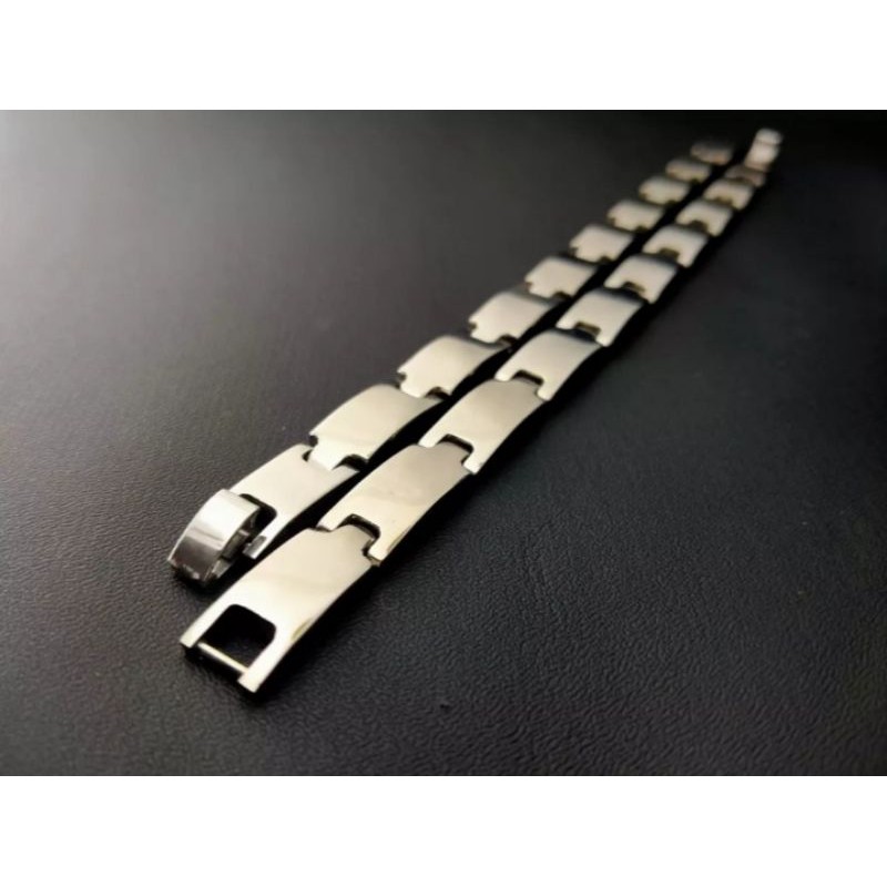 TERLARIS GELANG BESI PUTIH MODEL RANTAI JAM TANGAN GELANG PRIA TERBARU GELANG MODEL JAM BESI