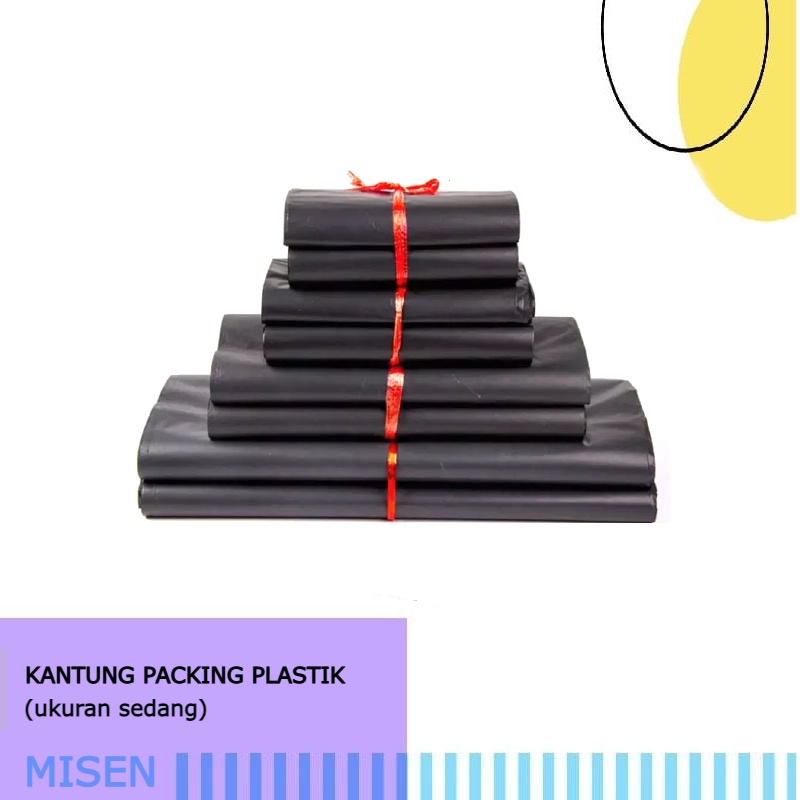 

FUJIKYU MISEN PLASTIK POLYMAILER HITAM UKURAN SEDANG KANTONG PACKING TEBAL PREMIUM KEMASAN PEMBUNGKUS PAKET ONLINE SHOP ( MEDIUM )