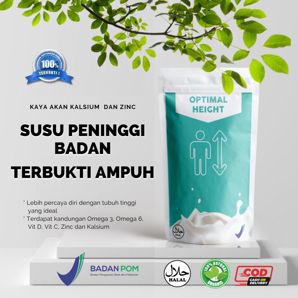 

SUSU PENINGGI BADAN OPTIMAL HEIGHT GAINER obat tinggi badan grow up desawa ampuh alami