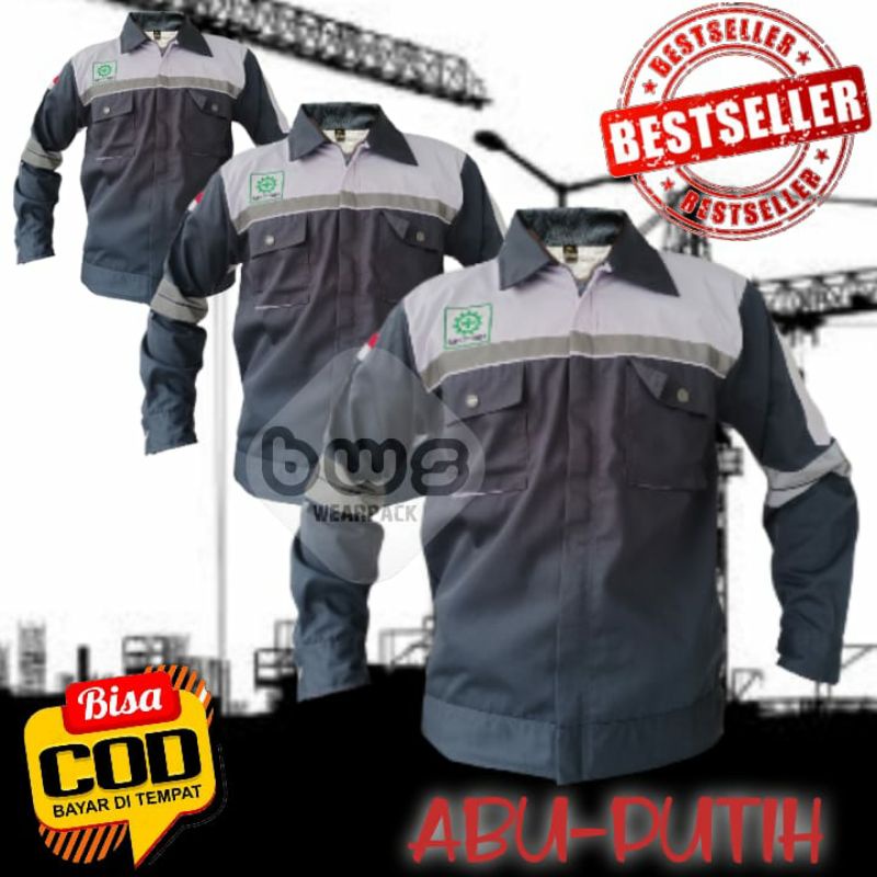 baju kerja proyek/kemeja tambang/wearpack atasan/wearpack bengkel
