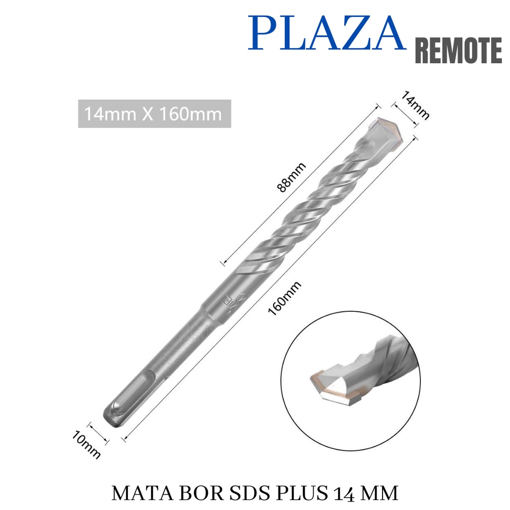 MATA BOR TEMBOK BETON BOBOK SDS PLUS 150 MM DIAMETER 14 MM