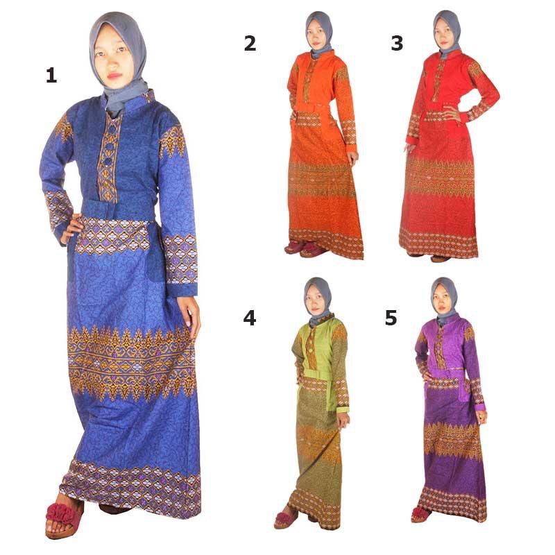 Gamis Muslim I  Baju Muslim Gamis I Baju Gamis Muslim Batik Sarah