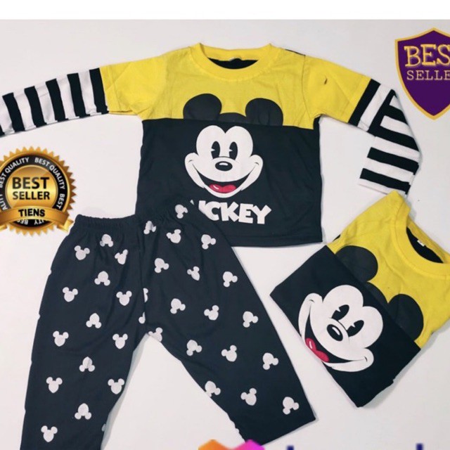 PIYAMA ANAK MIKI KUNING / BAJU KAOS ANAK / BAJU TIDUR