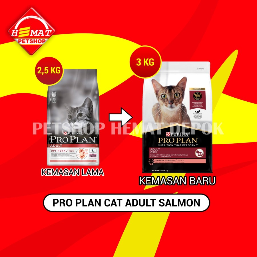 ProPlan Makanan Kucing Dewasa Adult Pro Plan Cat Food Salmon 3 KG