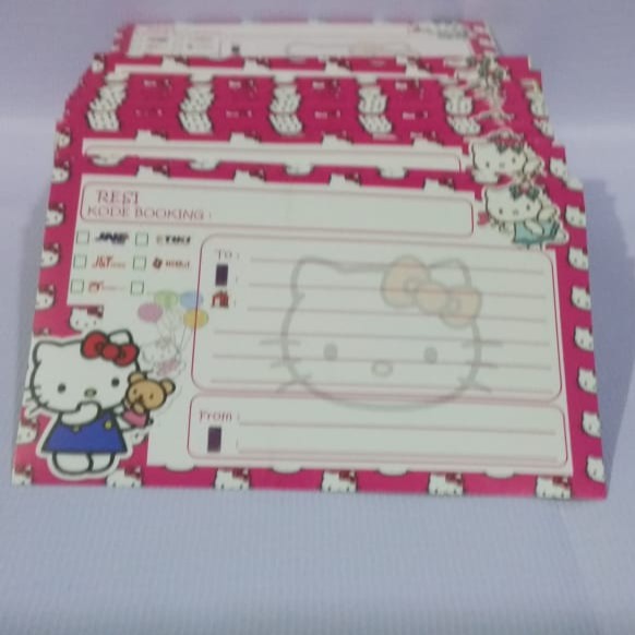 

stiker pengiriman online / stiker pengiriman harga terjangkau / stiker pengiriman motif hello kity