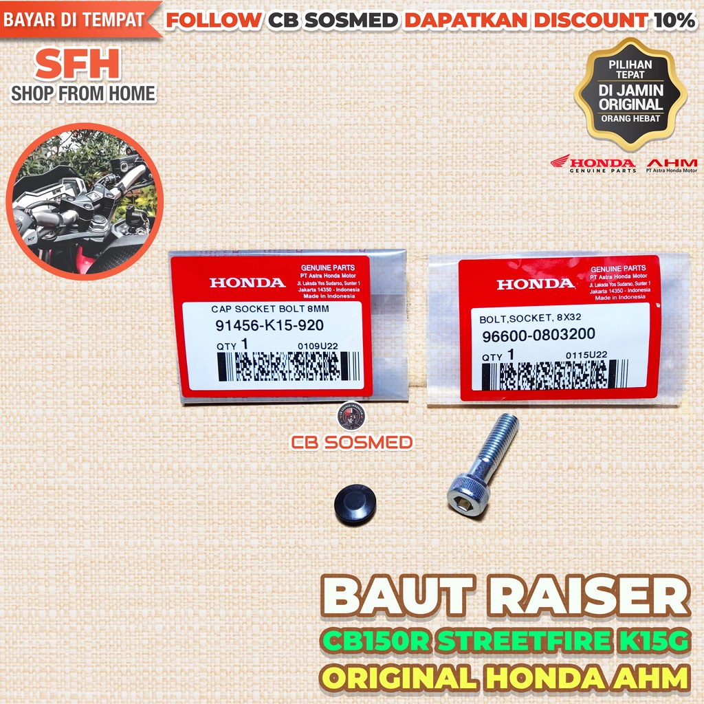 Baut Raiser CB150R Streetfire K15 Tutup Baut Raiser CB 150R K15G K15M K15P Original Honda AHM Asli O