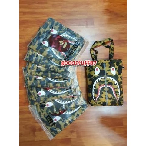 Ready Stok Bape Shark Tote Bag MURAH