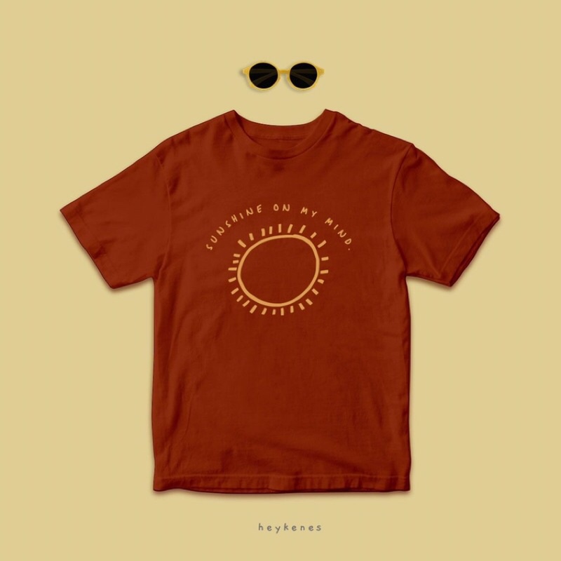 T shirt Anak Cowok Cewek Heykenes Sunshine Cotton 30s