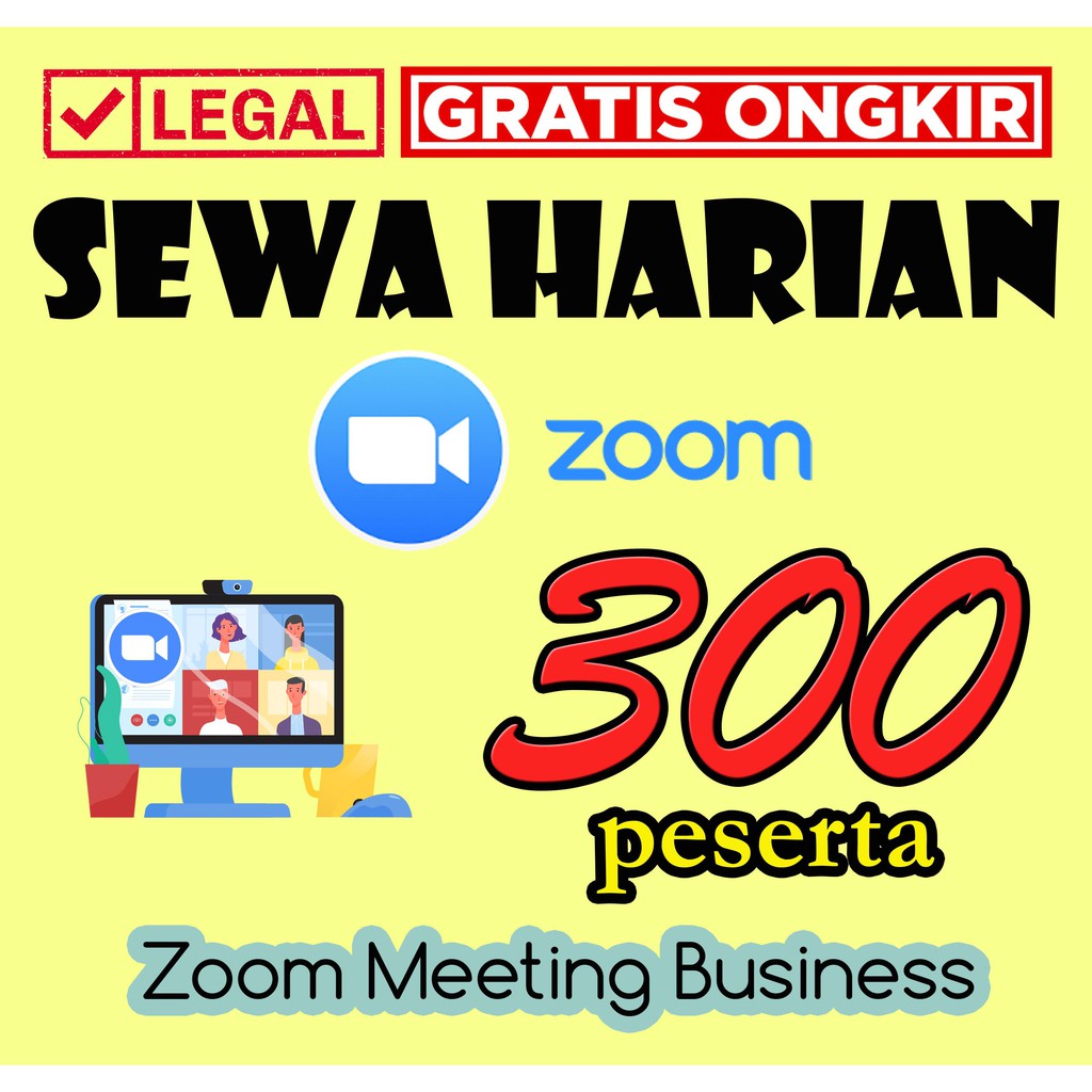 Sewa Harian Zoom Meeting Kapasitas 300 500 Peserta Unlimited Seharian Full Zoom Premium Zoom Pro Indonesia