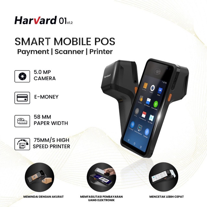 Advan Harvard 01 Smart Mobile POS Printer Kasir Portable