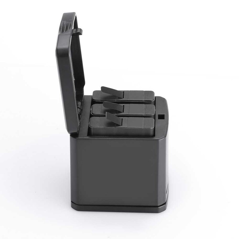 Kotak Charger Cas Pengisi Baterai Kamera 3Slot Penyimpanan GoPro Hero