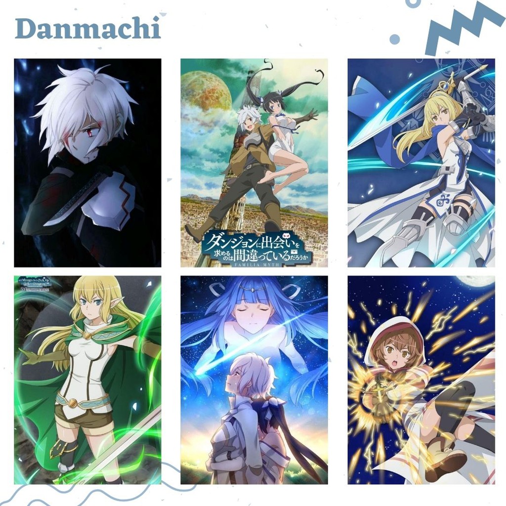POSTER ANIME #2 (6 pcs) - BISA CUSTOM - POSTER DINDING - POSTER AESTHETIC - ANIME-Danmachi